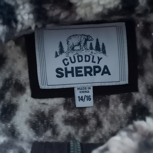 Cuddly Sherpa Leopard Print Pullover Teddy Jacket - Picture 4 of 6